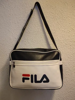 Bolsa Deporte Vintage Fila Azul marino y Blanca
