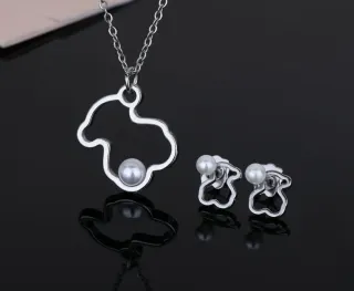 Conjunto Tous Oso Perla Plata