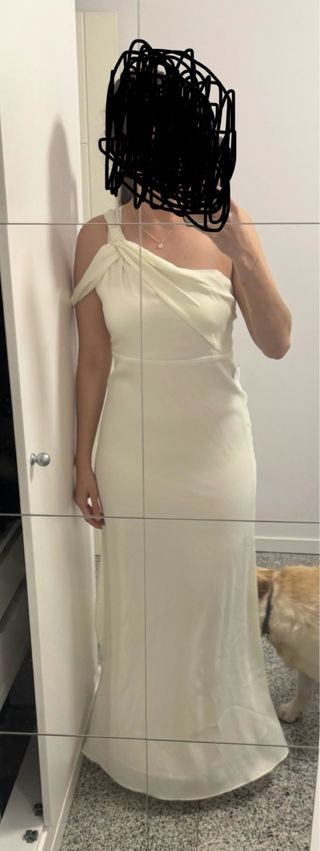 vestido blando de una sola manga