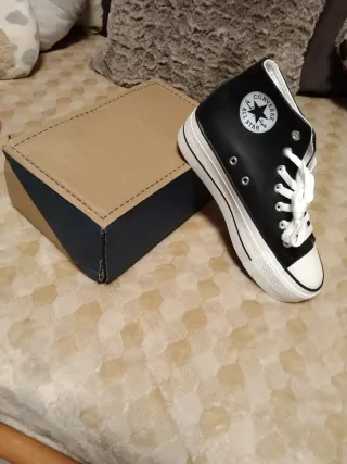 Botines Converse Plataforma Negro/Blanco