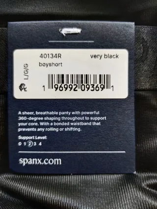 SPANX Sheer Control Boyshort Very Black