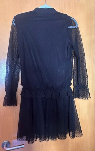 Vestido Poete negro con volantes