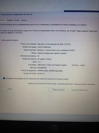 Portátil HP 15-fc0xxx