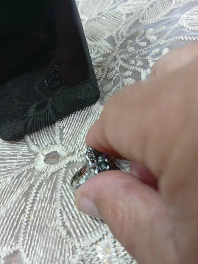 Completo argento con pietre rubino