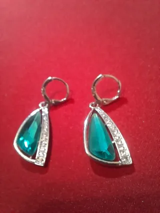 Conjunto Esmeralda. Plata y Circonitas.