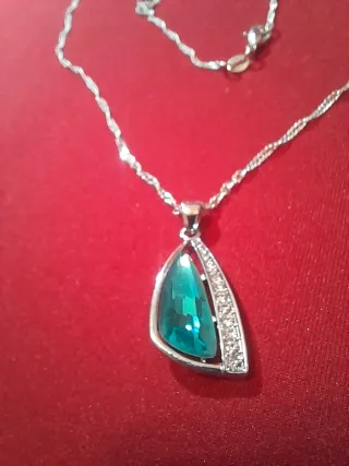 Conjunto Esmeralda. Plata y Circonitas.