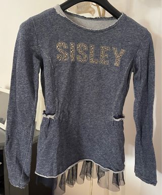 Felpa bambina Sisley con strass