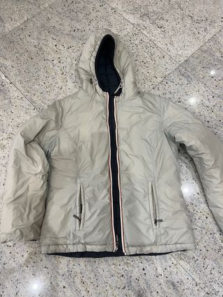 Piumino donna double-face verde/beige