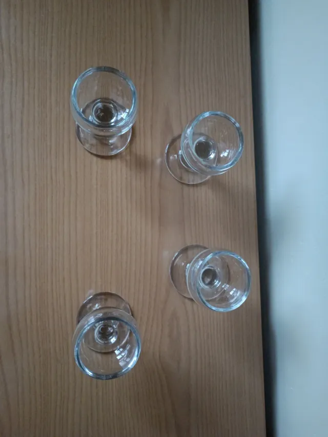 Juego de 4 copas de cristal vintage