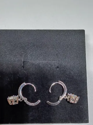 Pendientes Moissanita Plata S925