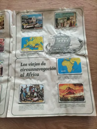 Álbum cromos Viajes y Conquistas 1976