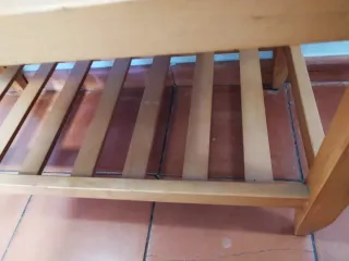 Sillón zapatero madera y tela