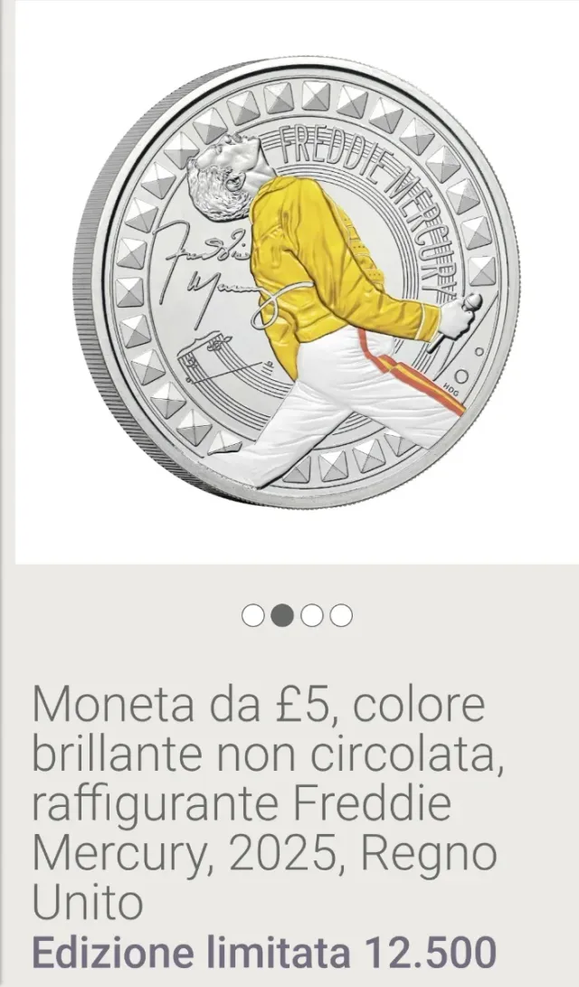 Moneta Freddie Mercury rara ed. limitata