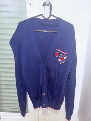 Chaqueta de punto azul Purificación García