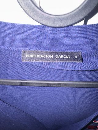 Chaqueta de punto azul Purificación García