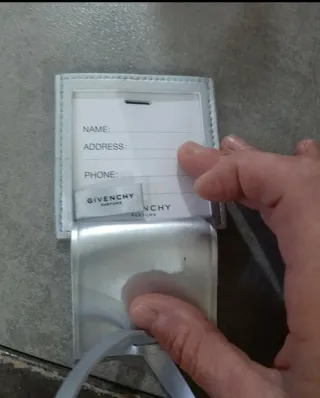 Cartellino bagaglio Givenchy Argento/Bianco