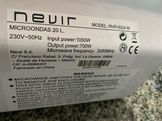 Microondas Nevir