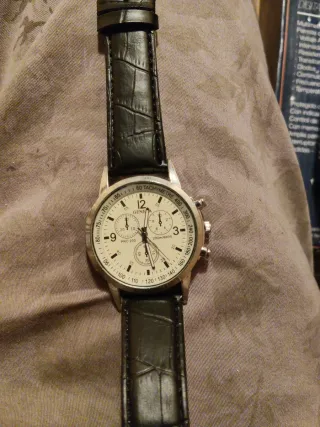 Reloj Geneva Hombre Negro/Plateado