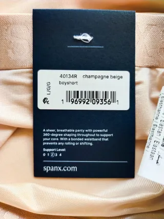 SPANX Sheer Control Boyshort Champagne Beige
