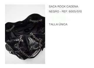 Bolso Saca Rock Cadena Zara Negro