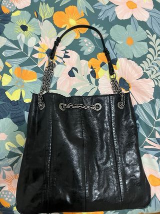 Bolso Saca Rock Cadena Zara Negro