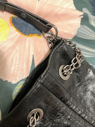 Bolso Saca Rock Cadena Zara Negro