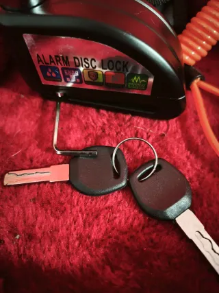 Cadeado com alarme para moto ou bicicleta