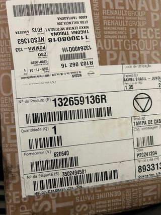 Tapa de Válvulas Renault Nissan 1.0