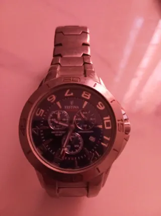 Reloj Festina Cronógrafo Azul y Plateado