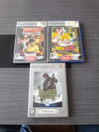 Lote PS2: Tekken 5, Dragon Ball Z, Medal of Honor