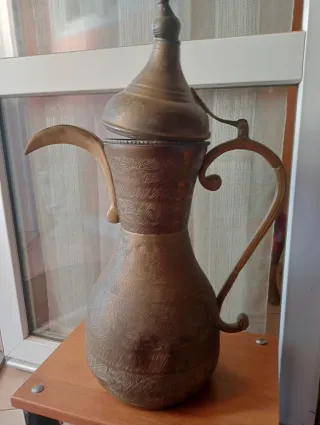 Antica caffettiera egiziana ottone 24 cm da restau