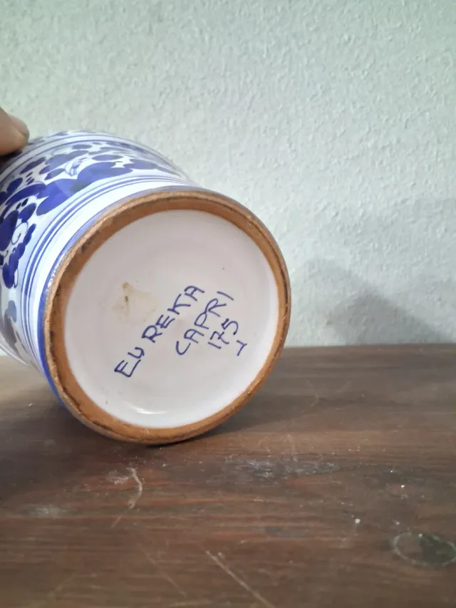 Vaso Ceramica Capri Eureka Blu