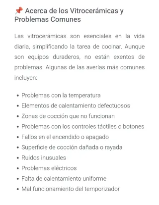 Reparación de Vitrocerámicas y Placas de inducción