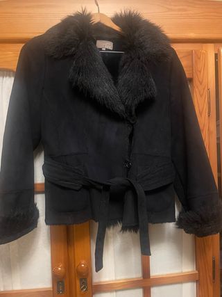 Abrigo corto mujer Tex negro