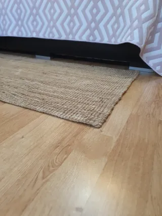 Tappeto in juta beige e marrone