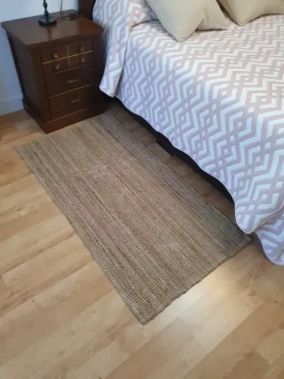 Tappeto in juta beige e marrone