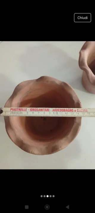 Coppia vasi terracotta fatti a mano