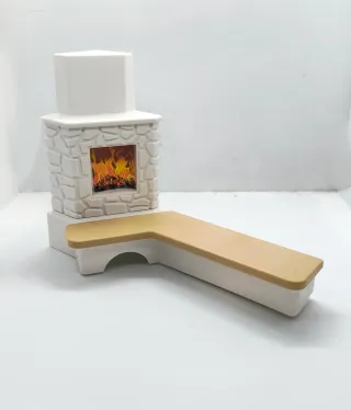 Playmobil Chimenea con Banco