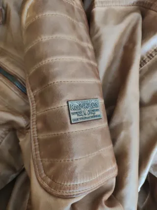 Cazadora Koroshi&Co Cuero Capucha Marrón Talla M