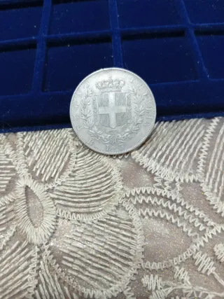 Moneta Argento 5 Lire 1876 Scudo