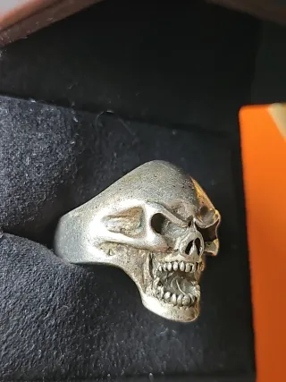 Anillo calavera plata 925--20g talla 20