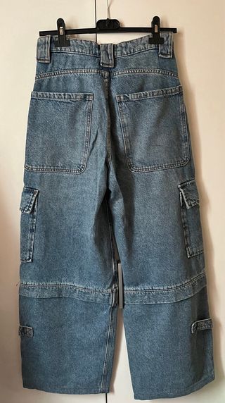 Pantaloni Jeans Cargo Blu