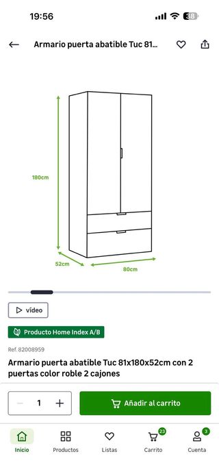Armario, 80€ se recoge en la torre de la horadada.