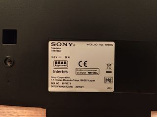 Televisor Sony 40 Negro y Plata