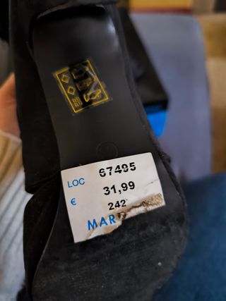 Zapato sandalia de tacón negro