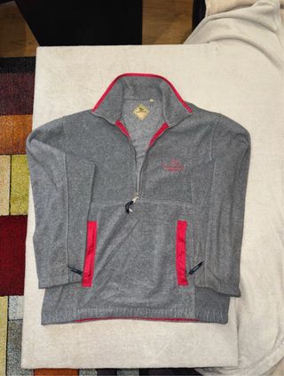 Sudadera Boomerang Gris Media Cremallera