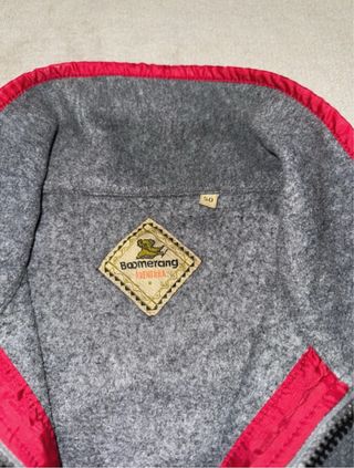 Sudadera Boomerang Gris Media Cremallera