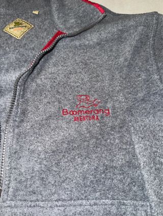 Sudadera Boomerang Gris Media Cremallera