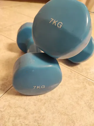 2 Manubri Palestra 7 KG Blu