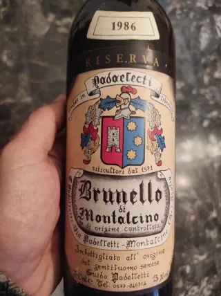 Bottiglie vino Brunello Montalcino da collezione